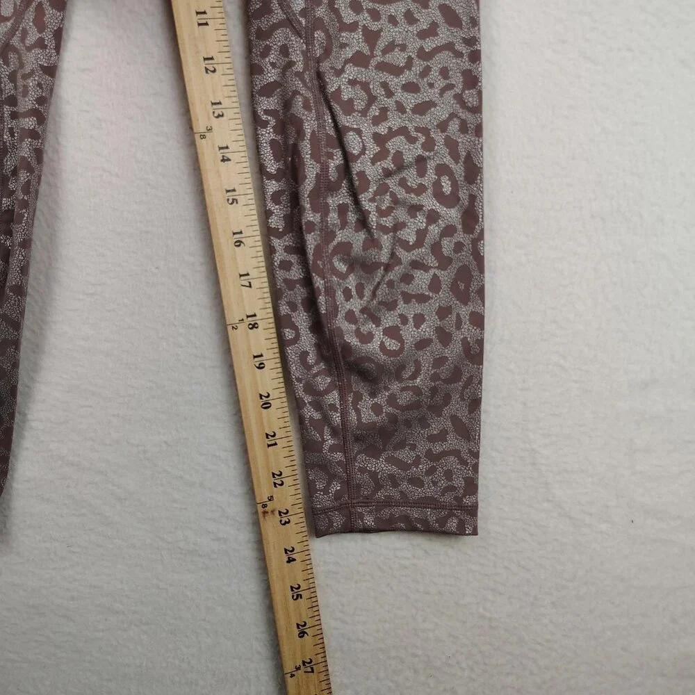 Zyia Purple Leopard Supreme High Rise Leggings Womens M 6-8 Athletic Yoga - Picture 9 of 11